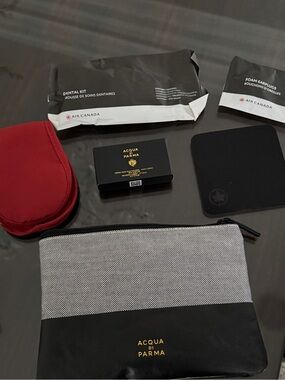 Air Canada X Acqua Di Parma travel kit with bag